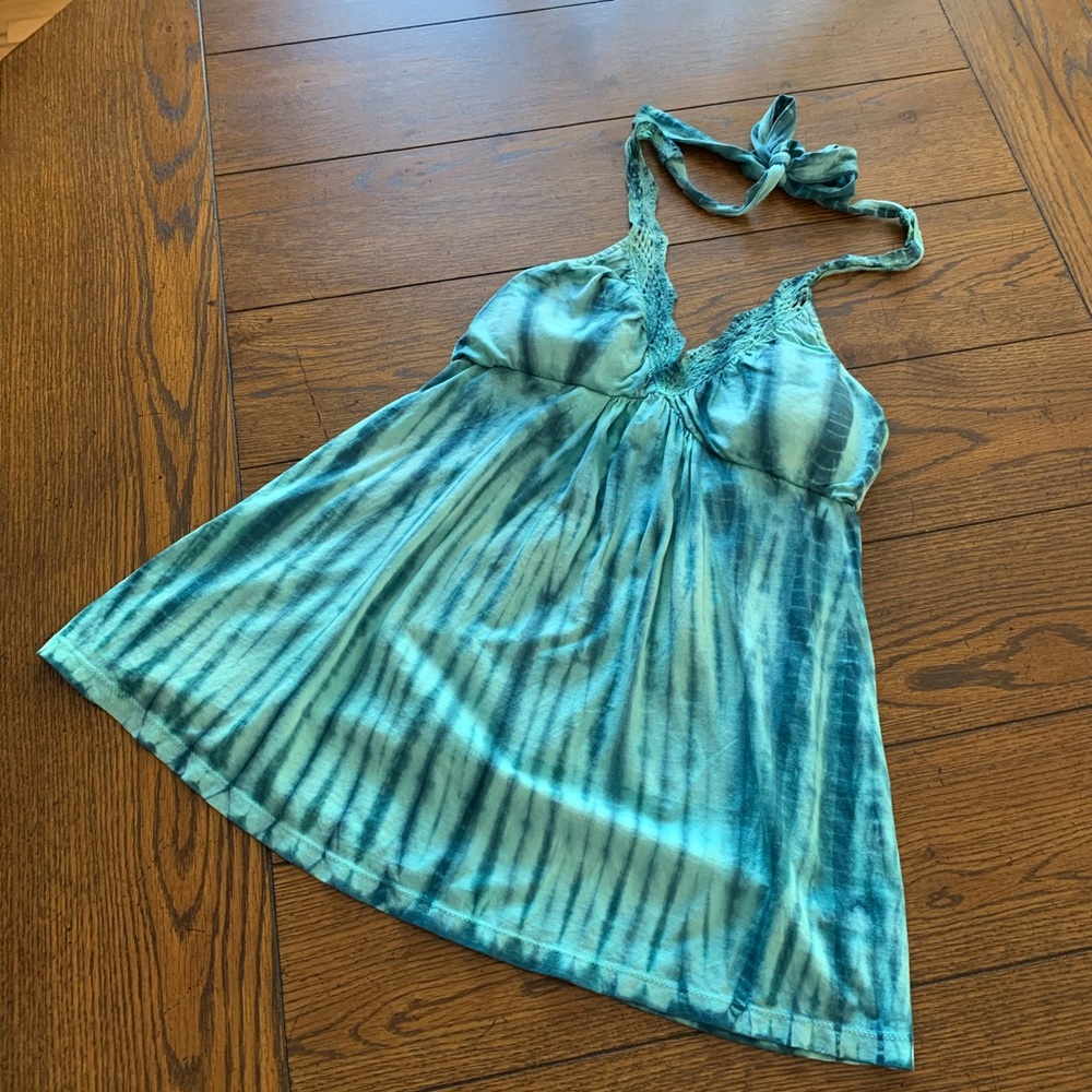 Candie’s Teal Tye Dye Tank Top